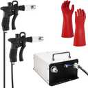 Ionizing Air Gun 10KV Anti Static Gun for Painting Acrylic Electrostatic Elimination (with 2 air guns)