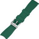 Kai Tian 18mm 20mm 22mm 24mm Curved Ends Silicone Watch Band, Premium Soft Silicone Adjustable Black Watch Bands Replacement Rubber Watch Strap for Women Men (Green)