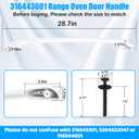 316443601 Oven Handle Replacement for Frigidaire Kenmore Oven Door Handle