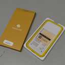 Miracase Glass Series for iPhone 15 Case [Compatible with MagSafe] Full-Body Magnetic Case with Built-in 9H Tempered Glass Anti-Fingerprint Screen Protector + Camera Lens Protector, Lemon Yellow