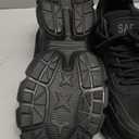 Women's Work Safety Shoes, Comfortable and Stylish Steel-Toed Footwear, Anti-Smash and Anti-Puncture Labour Insurance Shoes, Lightweight and Breathable Adventure Protection Sneakers(Black,6.5)