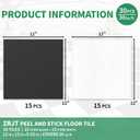 30-Pack 30 Sq.Ft Peel and Stick Floor Tiles Vinyl Matte Pattern Flooring, 12” x 12” Self Adhesive Vinyl Flooring DIY for Kitchen, Bathroom, Laundry, Pure Black&Pure White