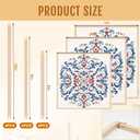 6 Sets 12pcs Needlepoint Stretcher Bars,3 Sizes Canvas,Wall Mount,Splicing Frame for Embroidery/Painting,Includ 12pcs Bars+100 Tracks+Sewing Scissors+Hammer+4 Wall-Mounted Rings+4 Picture Hooks