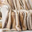 Battilo Luxury Faux Fur Throw Blanket for Couch, 60"x80", Thick, Smoothly
