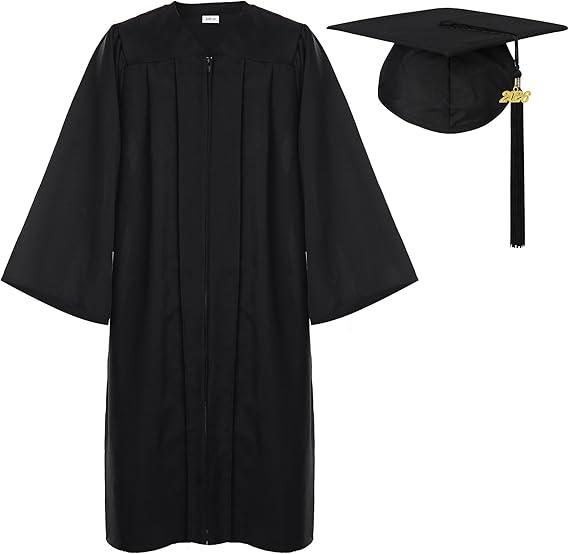 Newrara Graduation Gown Cap Tassel Set ,Medium 48(5'3"-5'5")