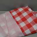 Waterproof Checkered Tablecloth Fabric - Rectangle 58x84 Inch Classic Gingham Buffalo Plaid Table Cloth for Indoor/Outdoor Use - Washable Table Cover for Kitchen, BBQs, and Parties