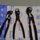 Quick Adjust Groove Joint Pliers Set 7-inch, 10-inch, 12-inch, Groove Wrench Pliers, Water Pump Plier, Durable CR-V Steel Tongue (Red)