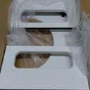 AmazerBath 7 Inches Bamboo Toilet Stool Squat for Adults, Foldable Poop Stool for Bathroom, 0.79" Thickness Potty Step Stool with Non-Slip Strip, No Assembly Required, Space-Saving, White