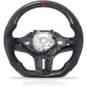 Car steering wheel carbon fiber For BMW G20 M340i G80 M3 G82 M4 G21 G22 G23 G26 M2 G87 G42 M240i M440i 3 4 series steering wheel carbon fiber (Red stripes/heating)