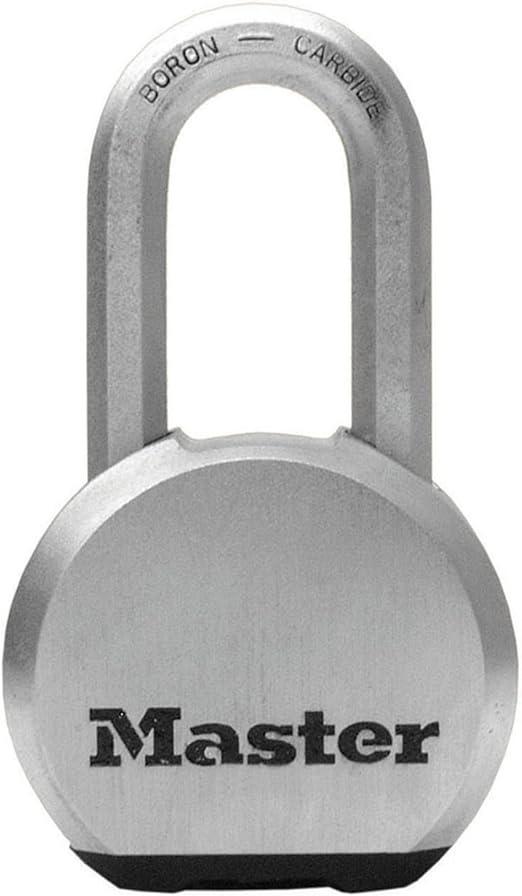 MASTER LOCK High Security Padlock [Keyed] [Stainless Steel] [Long Shackle] [Outside] M930EURDLH - Ideal for Storages, Sheds, Garages, Trailers, No Key