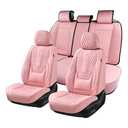 Amazon.com: Coverado Seat Covers Full Set, Pink Car Seat Covers, Waterproof Car Seat Cover with Lumbar Support, Leather Car Seat Cushion Protector, Car Seat Covers Universal Fit Most Cars : Automotive