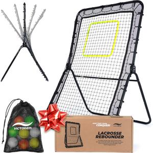 Victorem Lacrosse Rebounder for Backyard - 6x4 Ft. Volleyball Rebounder, Bounce Back Net with 5 Rebound Angles - Rebound Net for Lacrosse, Baseball, Tennis & Softball Training