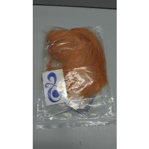 Wig for Cosplay, Short Orange Synthetic Hair with 2pcs Tattoos for Women Halloween