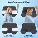 SAHEYER Side Sleeper Pillow with Arm Holes, 2 in 1 Shoulder Relief System for Rotator Cuff Pain, Memory Foam Pillow for Adults with 3 Arm Place Hole, Dark Black