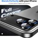 Hoerrye for iPhone 17 Pro Max Camera Lens Protector - [12FT Shatterproof Military Grade] [Strong Adsorption] Metal 9H+ Tempered Glass Camera Screen Full Cover Case Friendly,Black