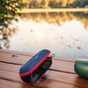 Cowboy Denim Zippered Eyeglass Case for Women Men, Hard Shell Sunglasses Holder with Soft Fleece Lining