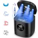 Ultrasonic Retainer Cleaner, 48W 49KHz 8.45oz250ml with 6 LED Lights, Denture Cleaner Machine for Jewelry