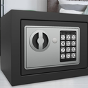 Goldenkey Small Safe Box for Money, Digital Mini Safe Box with Keys&Code for Cash and Coin, Security Home Safes for Kids Personal Items, 6.69"D x 9.05"W x 6.69"H, 0.236 Cu.Ft.