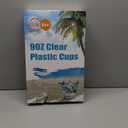 Turbo Bee 300 Pack 9oz Clear Plastic Cups, Disposable Crystal Drinking Cups, PET Plastic Party Cups for Juice, Iced Coffee and Cold Drinks