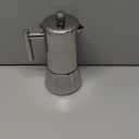 LAOION Stovetop Espresso Maker, 4Cup 6.8 oz Moka Pot, Stainless Steel Cuban and Italian Coffee Maker for Cafetera Cubana, Greca De Cafe Induction Stovetop Compatible, Coffee Gift for Home Travel (Silver)