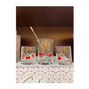 Cherry, On the Rocks, Set Of 4, MIXING GLASS, ON-THE-ROCKS GLASSES, STAINLESS STEEL BAR SPOON