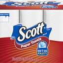 Scott Paper Towels, Choose-A-Sheet - 30 Mega Rolls = 56 Regular Rolls (102 Sheets Per Roll), 15 Count (Pack of 2) (White)
