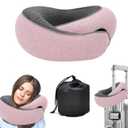 WEERSHUN Travel Pillows for Airplanes,2024 New Travel Pillow,Travel Neck Pillow Airplane Memory Foam Travel Pillow Neck Pillow for Traveling Suitable for Airplanes,Offices and Cars (Pink)