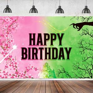 Movie Happy Birthday Decorations Backdrop, Happy Birthday Banner for Big Fans, Popular Party Supplies Backdrop Banner for Home