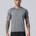 5 Pack Men’s Active Quick Dry Crew Neck T Shirts | Athletic Running Gym Workout Short Sleeve Tee Tops Bulk (Set 3, Large)