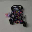 Toy Doll Stroller for Kids  Foldable Baby Doll Stroller with Safety Belt & Storage Basket, Lightweight Pretend Play with 2 Free Magic Bottles Included Best Gift for Girls & Boys Ages 2 3 4 5+ (Flower Design)