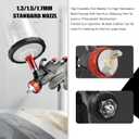 A610 LVLP Air Spray Gun Premium Kit, with 1.3/1.5/1.7mm Nozzles & Air Regulator, 650ml Mixing Cup & 10x Disposable Cups, Paint Gun for Cars, Furniture, Fence, Varnish&Top Coat