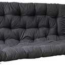 Porch Swing Cushions, Outdoor Cushions for Patio Furniture with Backrest, Thickened 4" Swing Cushions for Outdoor Furniture, for Porches, Patios, Outdoors and Gardens (Dark Gray,48x40)
