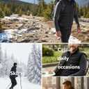 VtuAOL Men's Outerwear Vest for Men Winter Puffer Vests Fleece Lined Outdoor Warm Sleeveless Jackets (Black, L)