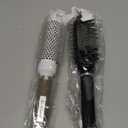 Round Brush for Blow Out, Round Hair Brush Set for Blow Drying, Nano Thermal Ceramic Ionic Tech, with Boar Bristles, for Styling, Curling, Add Volume (2Pack - 2.4/2.0 Inch, Barrel 1.3 Inch) (Black, White)