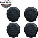 Tire Covers for RV Wheel, Set of 4: Motorhome, Wheel Covers Waterproof Soft Vinyl Tire Protectors Tire Covers Fits 36" to 39" Tire Diameters