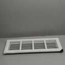 HVAC Premium 24" X 6" Steel Return Air Filter Grille for 1" Filter - Fixed Hinged - HVAC DUCT COVER - Flat Stamped Face - White [Outer Dimensions: 26 5/8"w X 8 5/8"h]