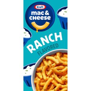 Kraft Mac & Cheese, 1 Box, for Easy Dinner or Dinner Sides, Ranch Flavored, No Artificial Flavors, Preservatives or Dyes, 7.25 oz (EXP 12/10/25)