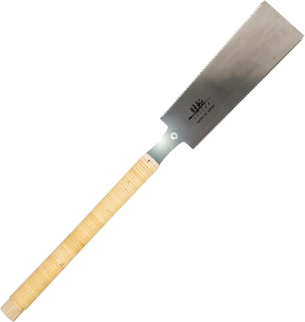 SUIZAN Ryoba Double Edge Saw 9.5" - Professional Japanese Pullsaw Handsaw Woodworking Tools