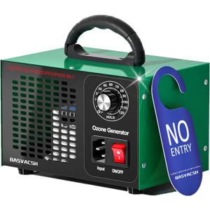 Ozone Generator 45,000mg/h, Industrial/Home O3 Air Purifier Deodorizer for Areas of 2500 Square Feet - High Capacity Ozone Machine Air Ionizer Odor Clean for Rooms, Smoke, Cars, Pets (Green)