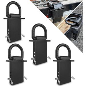 4Pcs 18000lbs Heavy Duty Removable D Ring Stake Pocket tie Down for Utility Trailers and Flatbeds Equipped with Stake Pockets Stake Pocket D-Rings