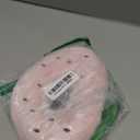 ANWA Adjustable Cat Cone Collar Soft, Cute Cat Donut Collar After Surgery, Kitten Recovery Cones to Stop Licking (Medium, Strawberry)