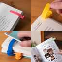 12Pcs Automatic Bookmark, Silicone Smart Book Marks for Reading Women, Men, Kids,Cute Unique Book Markers Bookmark Clip Reading Accessories Gifts for Book Lovers (2blue+2red+2yellow+2green+2pink+2orange)