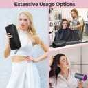 Hair Tools Travel Bag for Shark Flexstyle Dyson Airwrap, Portable Dyson Airwrap Case, Waterproof Travel Carrying Case for Shark Hair Air Wrap Revlon Dryer Curling Iron and Attachments