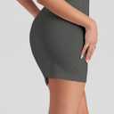 Cantonwalker Bodycon Mini Skirts for Women High Waist Split Hem Pencil Skirts (Gray, S)