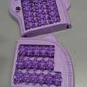 Foot Roller Massager for Plantar Fasciitis Relief, Large Size, Eases Foot Pain & Cold Feet, Enhances Circulation, Portable, Split into Two, Full-Body Washable (Purple)
