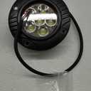 Super Bright Offroad LED Spotlight/Fog Light/Light Pods, 3.5 inch Round Flush-Mount, 6000K Cool-White Long-Range Spot Beam, Die-Cast Aluminum Housing, 12V/24V DC, Corrosion/Vibration Resistant, 1-Pack