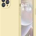 LOVE 3000 Designed for iPhone 14 Pro Case, Premium Silicone with [Soft Anti-Scratch Microfiber Lining] Shockproof Protective Phone Case for Men Women Girls 6.1", Creamy Yellow