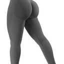 Ieumaz Pump Leggings for Women Tummy Control Scrunch Butt Lifting Seamless Leggings Gym Workout Mid Waist Yoga Pants S