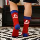 Coopyin 30th Birthday Gifts for Women Men Fabulous 30 Year Old Birthday Accessories Party Decorations for Mom Dad Friend Sister Wife Husband Boyfriend Girlfriend Christmas Stocking Stuffers Gift Socks (Red)
