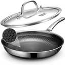 Yonida Non Stick Frying Pans, 12inch with Lid, Induction Compatible Cooking Pan, PFOA Free Cookware